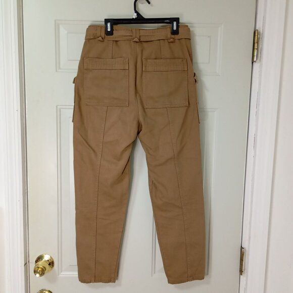 Banana Republic Womens Cargo Pants Size 0 Khaki With Belt Denim - Picture 7 of 12